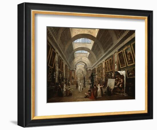 Project For the Disposition of the Grand Gallery, c.1796-Hubert Robert-Framed Giclee Print