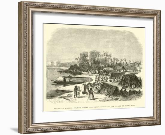 Projected Mission Station Among the Chontaquiros of the Island of Santa Rosa-Édouard Riou-Framed Giclee Print