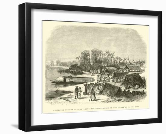 Projected Mission Station Among the Chontaquiros of the Island of Santa Rosa-Édouard Riou-Framed Giclee Print