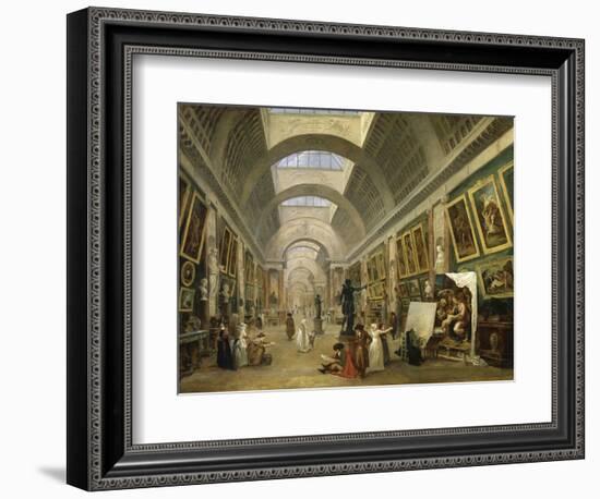 Projet d'aménagement de la Grande Galerie du Louvre en 1796-Hubert Robert-Framed Giclee Print