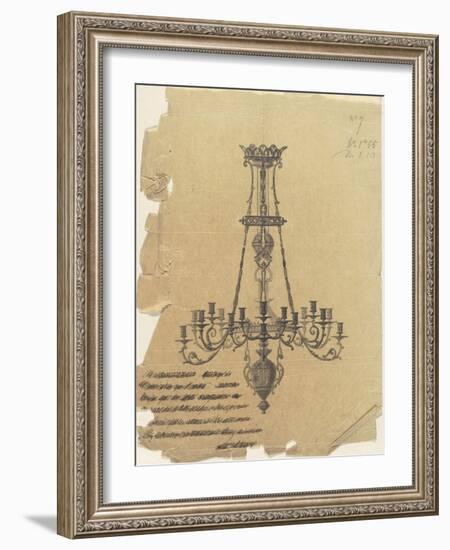 Projet de lustre à 18 bras de lumières-Antoine Zoegger-Framed Giclee Print