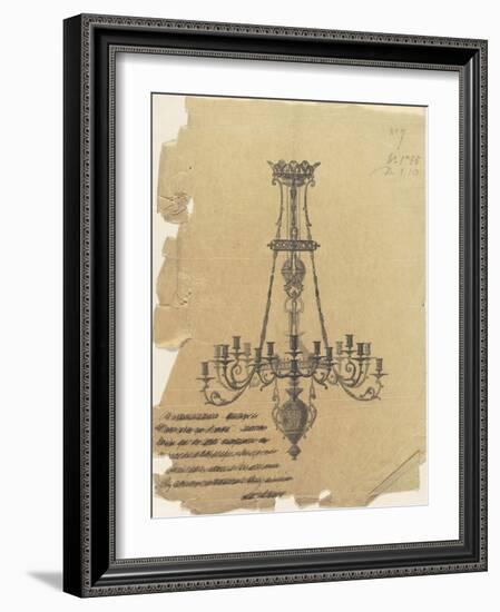 Projet de lustre à 18 bras de lumières-Antoine Zoegger-Framed Giclee Print