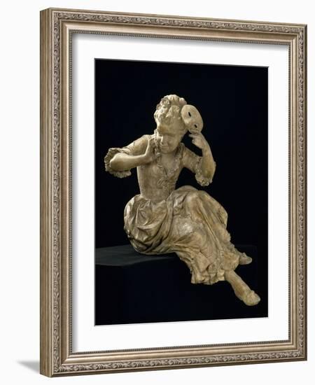 Projet de monument à Antoine Watteau : La jeune fille au masque-Jean Antoine Watteau-Framed Giclee Print