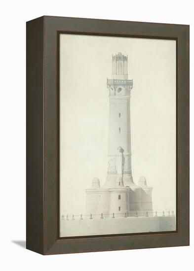 Projet de phare : élévation-Jean Juste Gustave Lisch-Framed Premier Image Canvas