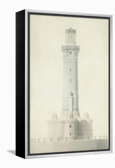 Projet de phare : élévation-Jean Juste Gustave Lisch-Framed Premier Image Canvas