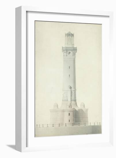 Projet de phare : élévation-Jean Juste Gustave Lisch-Framed Giclee Print