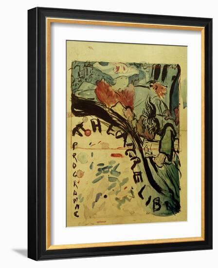 Projet du Programme Pour le 'Théâtre Libre' (Design for Programme of 'Théâtre Libre'), c.1890-91-Edouard Vuillard-Framed Giclee Print