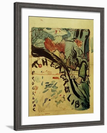 Projet du Programme Pour le 'Théâtre Libre' (Design for Programme of 'Théâtre Libre'), c.1890-91-Edouard Vuillard-Framed Giclee Print