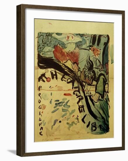 Projet du Programme Pour le 'Théâtre Libre' (Design for Programme of 'Théâtre Libre'), c.1890-91-Edouard Vuillard-Framed Giclee Print