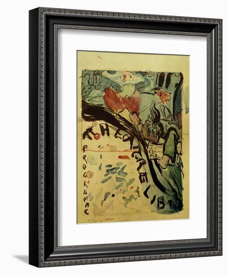 Projet du Programme Pour le 'Théâtre Libre' (Design for Programme of 'Théâtre Libre'), c.1890-91-Edouard Vuillard-Framed Giclee Print