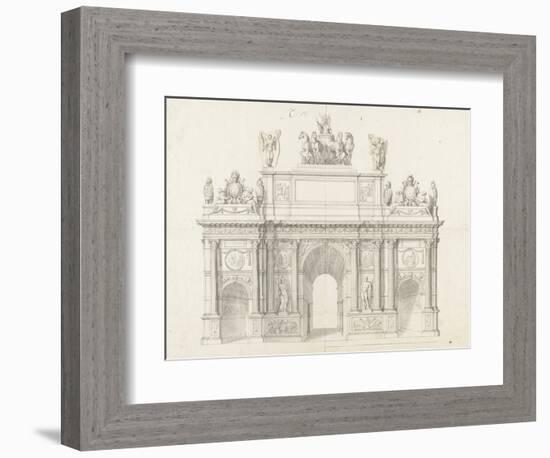 Projet pour l'arc de triomphe de la rue Saint-Antoine à Paris-Charles Le Brun-Framed Giclee Print