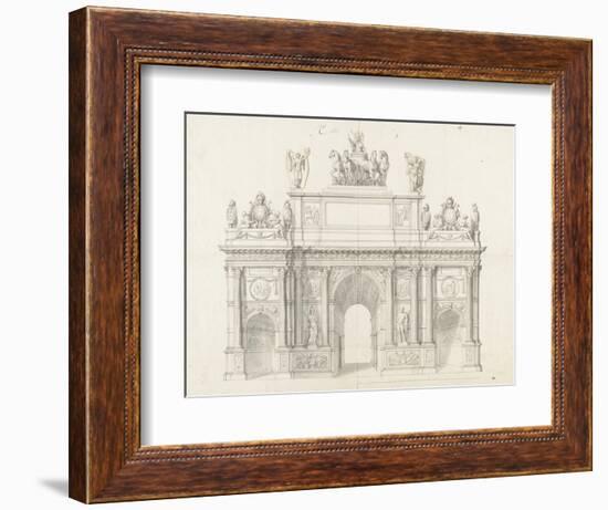 Projet pour l'arc de triomphe de la rue Saint-Antoine à Paris-Charles Le Brun-Framed Giclee Print