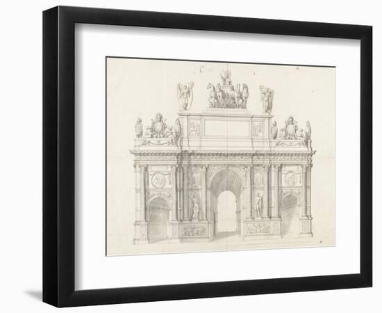 Projet pour l'arc de triomphe de la rue Saint-Antoine à Paris-Charles Le Brun-Framed Giclee Print