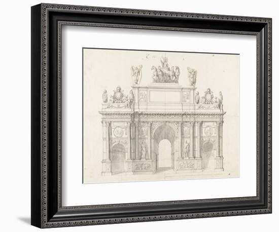 Projet pour l'arc de triomphe de la rue Saint-Antoine à Paris-Charles Le Brun-Framed Giclee Print