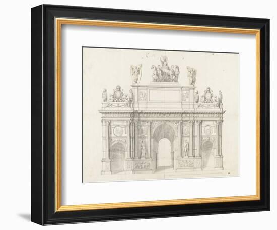 Projet pour l'arc de triomphe de la rue Saint-Antoine à Paris-Charles Le Brun-Framed Giclee Print