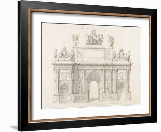 Projet pour l'arc de triomphe de la rue Saint-Antoine à Paris-Charles Le Brun-Framed Giclee Print