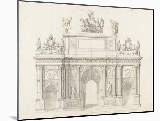 Projet pour l'arc de triomphe de la rue Saint-Antoine à Paris-Charles Le Brun-Mounted Giclee Print