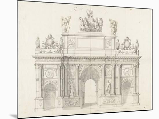 Projet pour l'arc de triomphe de la rue Saint-Antoine à Paris-Charles Le Brun-Mounted Giclee Print