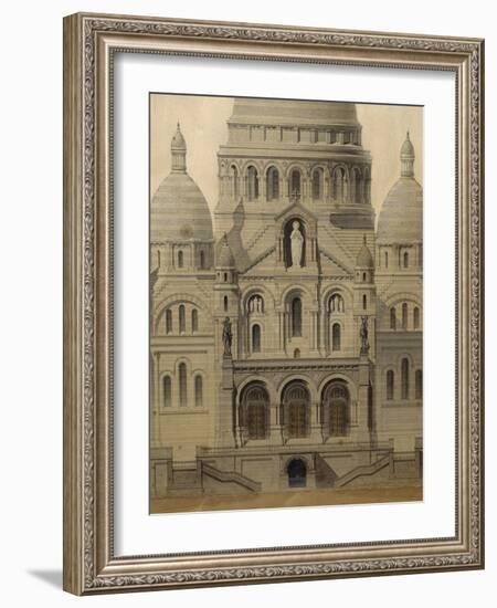 Projet pour l'église du Sacré-Coeur, élévation sud-Paul Abadie-Framed Giclee Print