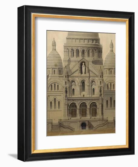 Projet pour l'église du Sacré-Coeur, élévation sud-Paul Abadie-Framed Giclee Print