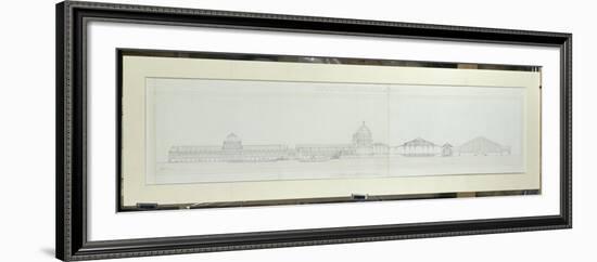 Projet pour l'Exposition universelle de 1900 : coupe longitudinale de l'ensemble des bâtiments du-Jean-Camille Formigé-Framed Giclee Print