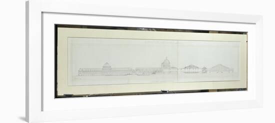 Projet pour l'Exposition universelle de 1900 : coupe longitudinale de l'ensemble des bâtiments du-Jean-Camille Formigé-Framed Giclee Print