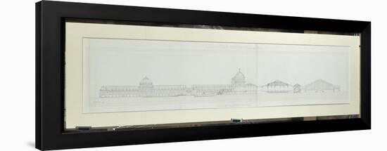 Projet pour l'Exposition universelle de 1900 : coupe longitudinale de l'ensemble des bâtiments du-Jean-Camille Formigé-Framed Giclee Print