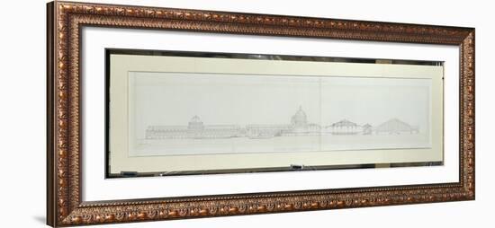 Projet pour l'Exposition universelle de 1900 : coupe longitudinale de l'ensemble des bâtiments du-Jean-Camille Formigé-Framed Giclee Print