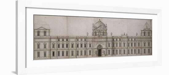 Projet pour la façade orientale du Louvre-Charles Le Brun-Framed Giclee Print