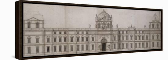 Projet pour la façade orientale du Louvre-Charles Le Brun-Framed Premier Image Canvas