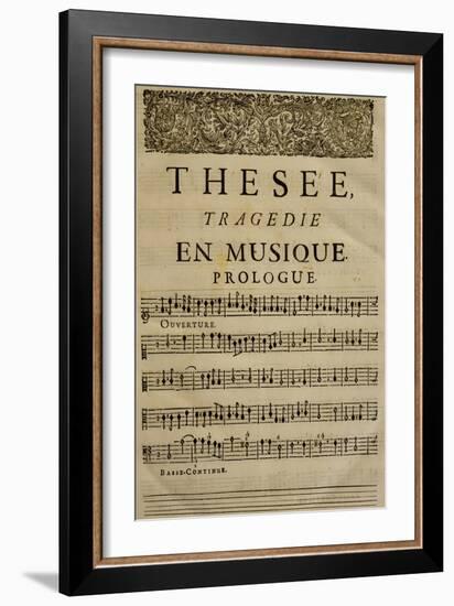 Prologue of Theseus, Tragedy in Music by Jean-Baptiste Lully-null-Framed Giclee Print