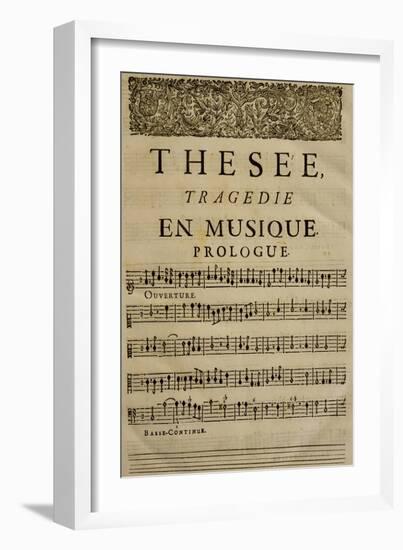 Prologue of Theseus, Tragedy in Music by Jean-Baptiste Lully-null-Framed Giclee Print