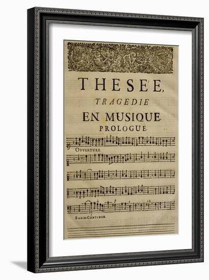 Prologue of Theseus, Tragedy in Music by Jean-Baptiste Lully-null-Framed Giclee Print