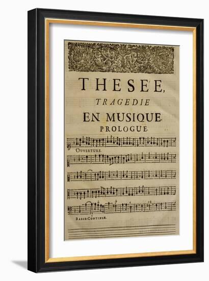 Prologue of Theseus, Tragedy in Music by Jean-Baptiste Lully-null-Framed Giclee Print