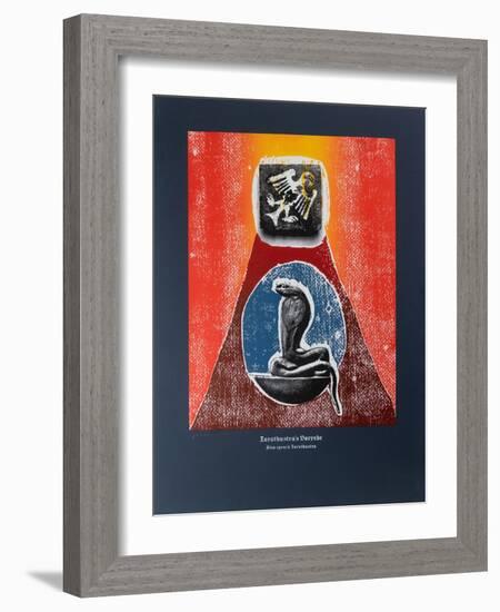 Prologue, Thus Spoke Zarathustra, 2022 (Woodcut and Silkscreen)-Guilherme Pontes-Framed Giclee Print