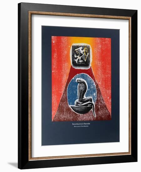 Prologue, Thus Spoke Zarathustra, 2022 (Woodcut and Silkscreen)-Guilherme Pontes-Framed Giclee Print