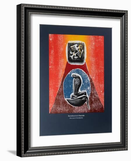 Prologue, Thus Spoke Zarathustra, 2022 (Woodcut and Silkscreen)-Guilherme Pontes-Framed Giclee Print