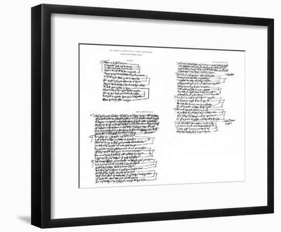 Prologues and Text from the Manuscript of Corpus Christi Plays, 15th Century-null-Framed Giclee Print