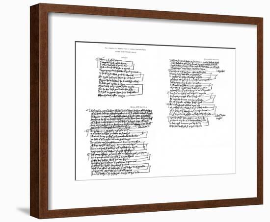 Prologues and Text from the Manuscript of Corpus Christi Plays, 15th Century-null-Framed Giclee Print