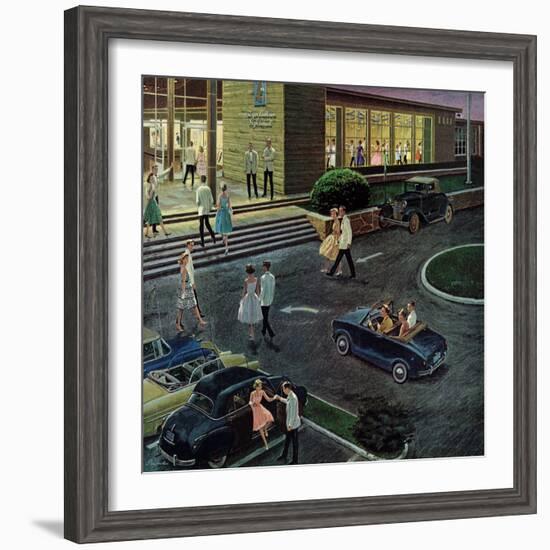 "Prom Dates in Parking Lot," May 19, 1962-Ben Kimberly Prins-Framed Giclee Print