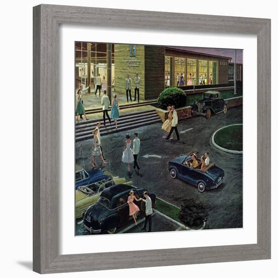 "Prom Dates in Parking Lot," May 19, 1962-Ben Kimberly Prins-Framed Giclee Print