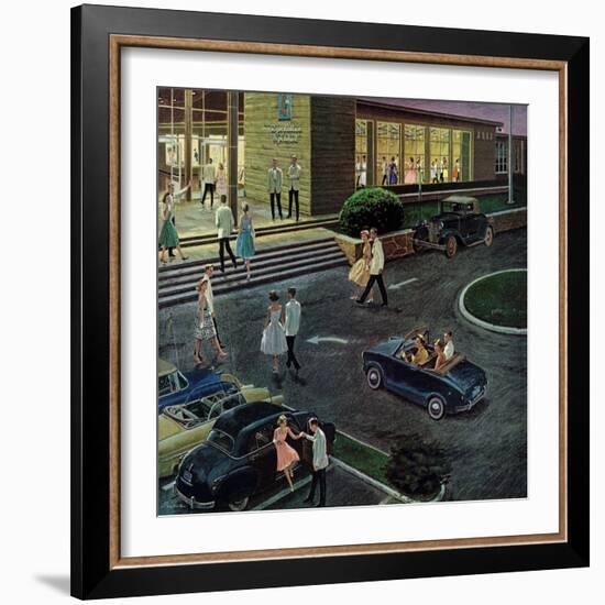 "Prom Dates in Parking Lot," May 19, 1962-Ben Kimberly Prins-Framed Giclee Print