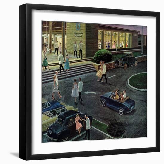 "Prom Dates in Parking Lot," May 19, 1962-Ben Kimberly Prins-Framed Giclee Print