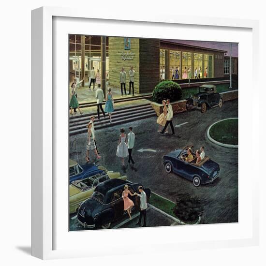 "Prom Dates in Parking Lot," May 19, 1962-Ben Kimberly Prins-Framed Giclee Print