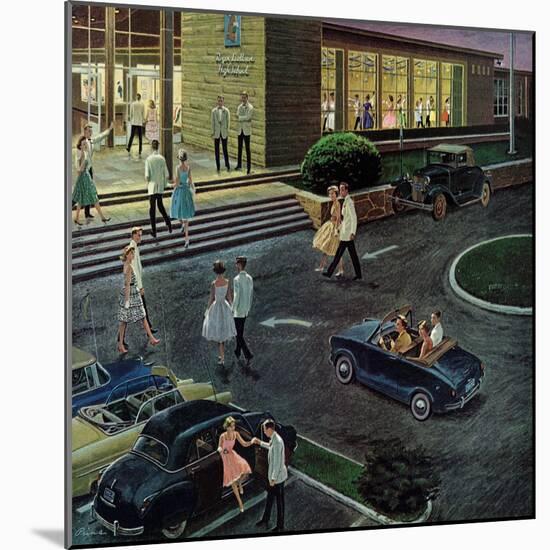 "Prom Dates in Parking Lot," May 19, 1962-Ben Kimberly Prins-Mounted Giclee Print