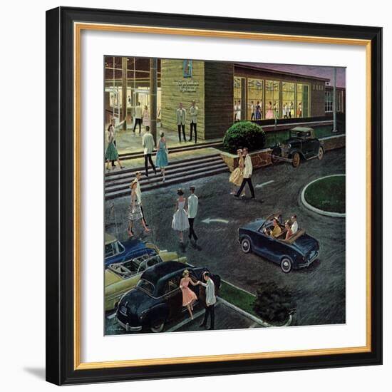 "Prom Dates in Parking Lot," May 19, 1962-Ben Kimberly Prins-Framed Giclee Print