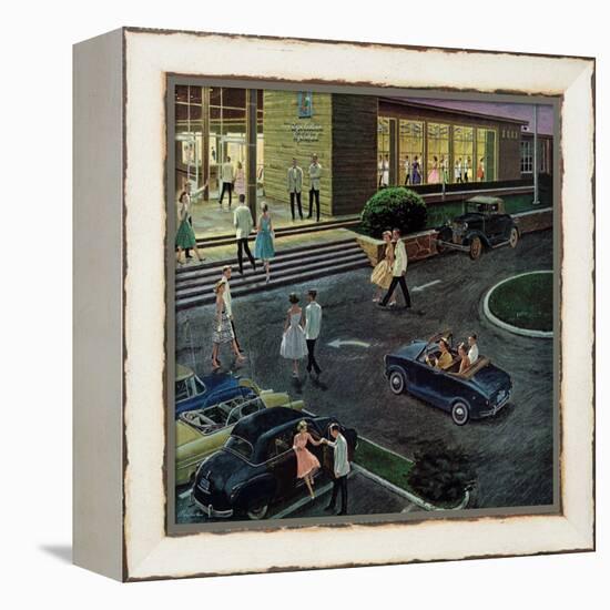 "Prom Dates in Parking Lot," May 19, 1962-Ben Kimberly Prins-Framed Premier Image Canvas
