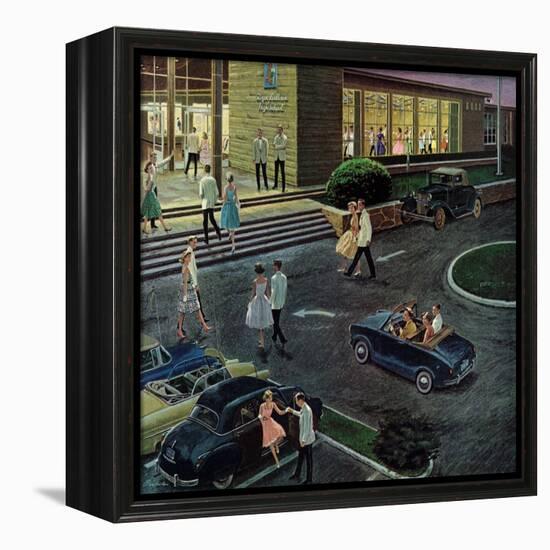 "Prom Dates in Parking Lot," May 19, 1962-Ben Kimberly Prins-Framed Premier Image Canvas