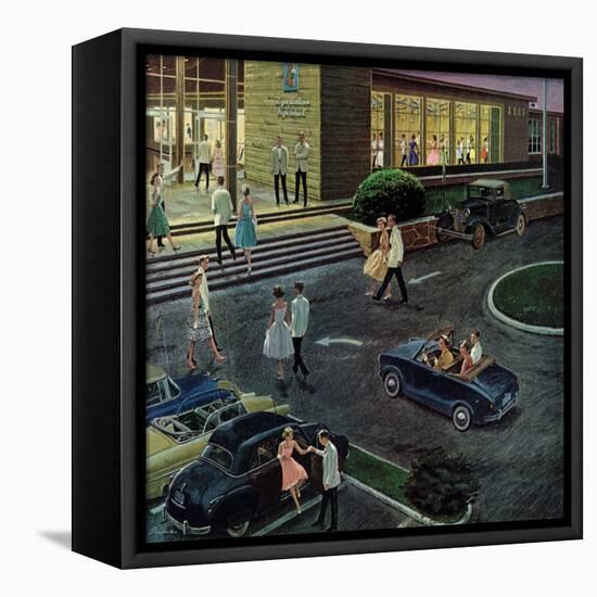 "Prom Dates in Parking Lot," May 19, 1962-Ben Kimberly Prins-Framed Premier Image Canvas