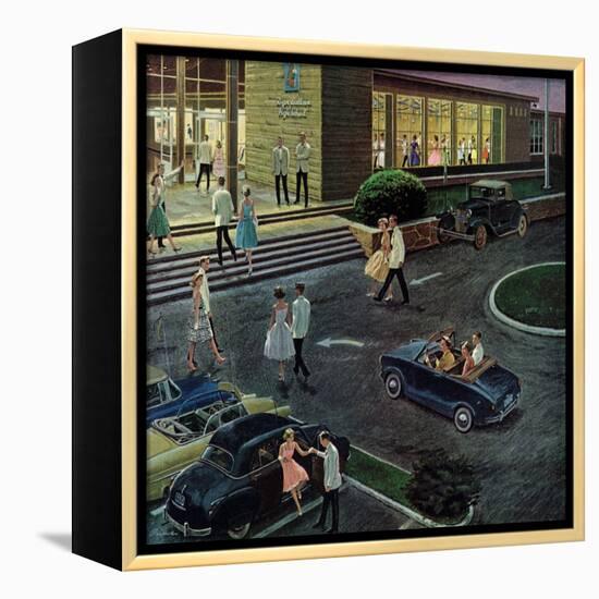 "Prom Dates in Parking Lot," May 19, 1962-Ben Kimberly Prins-Framed Premier Image Canvas